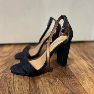 Navy blue classy thick heel